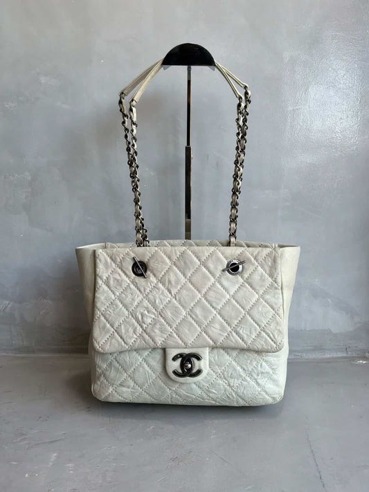 Chanel CC Cambon Quilted Flap Tote Bag