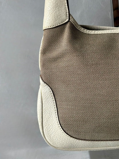 Gucci Canvas Leather Jackie Bag