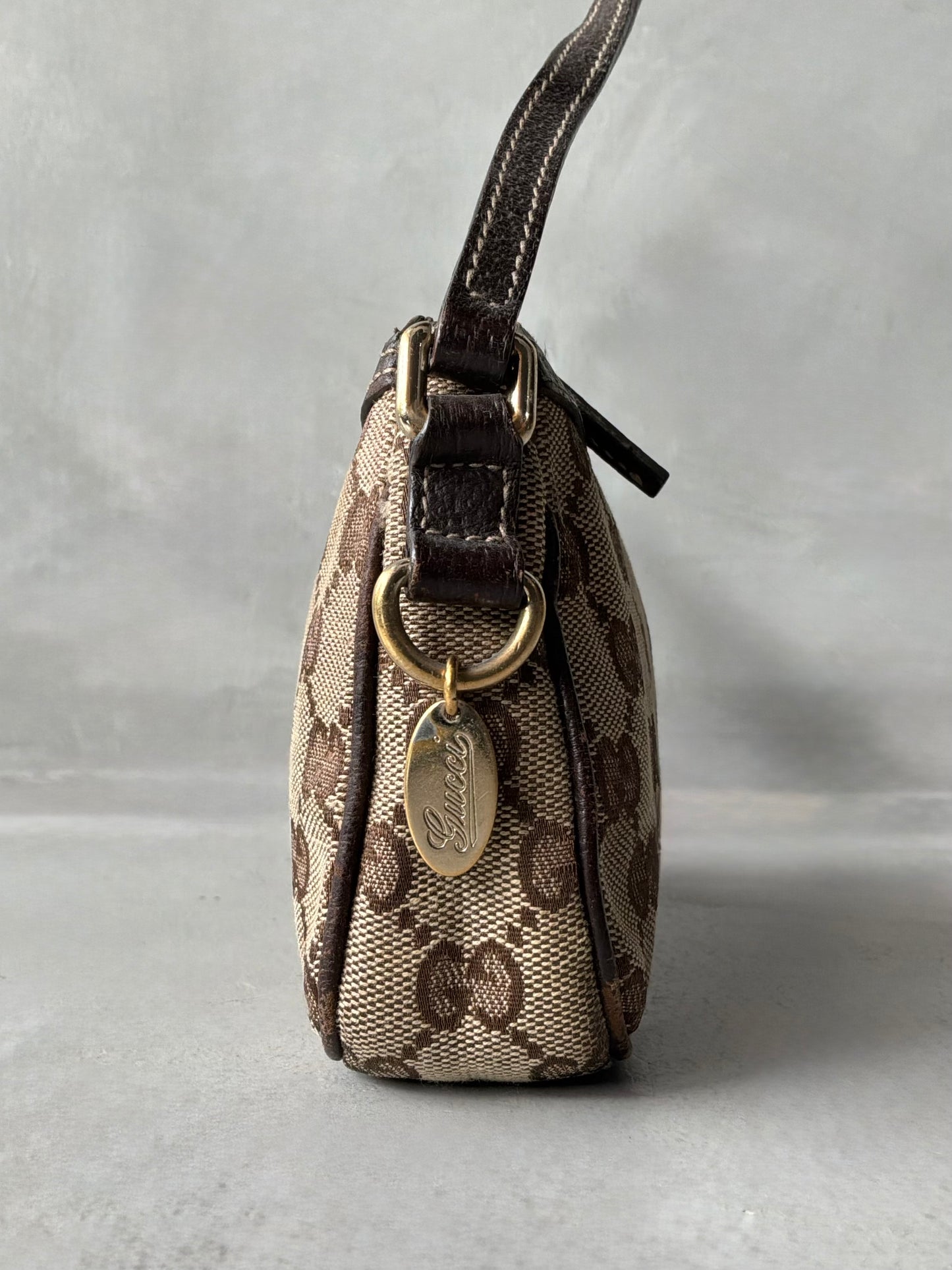 Gucci Brown Monogram Pochette
