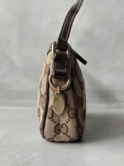Gucci Brown Monogram Pochette