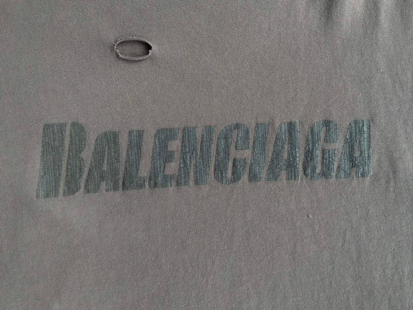 Balenciaga Script Distressed Tee