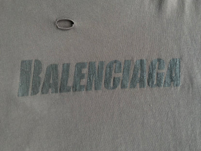 Balenciaga Script Distressed Tee