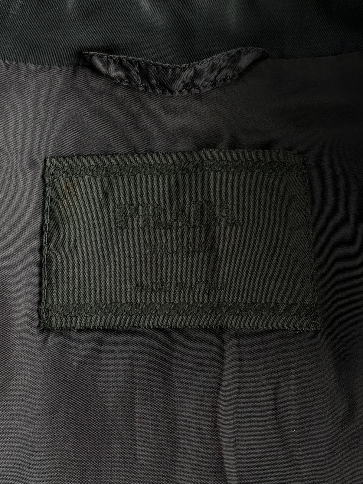 Vintage Prada Navy Nylon Harrington Jacket