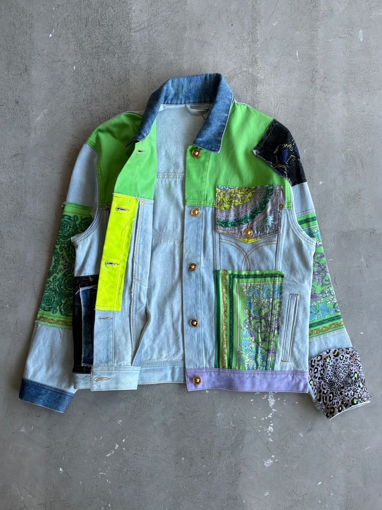 Versace Patchwork Denim Jacket