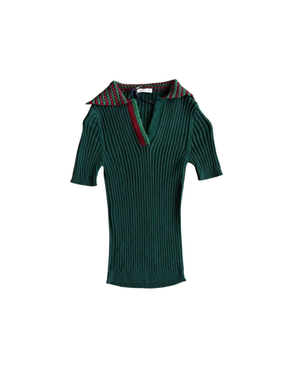 Prada Knit Collared Top