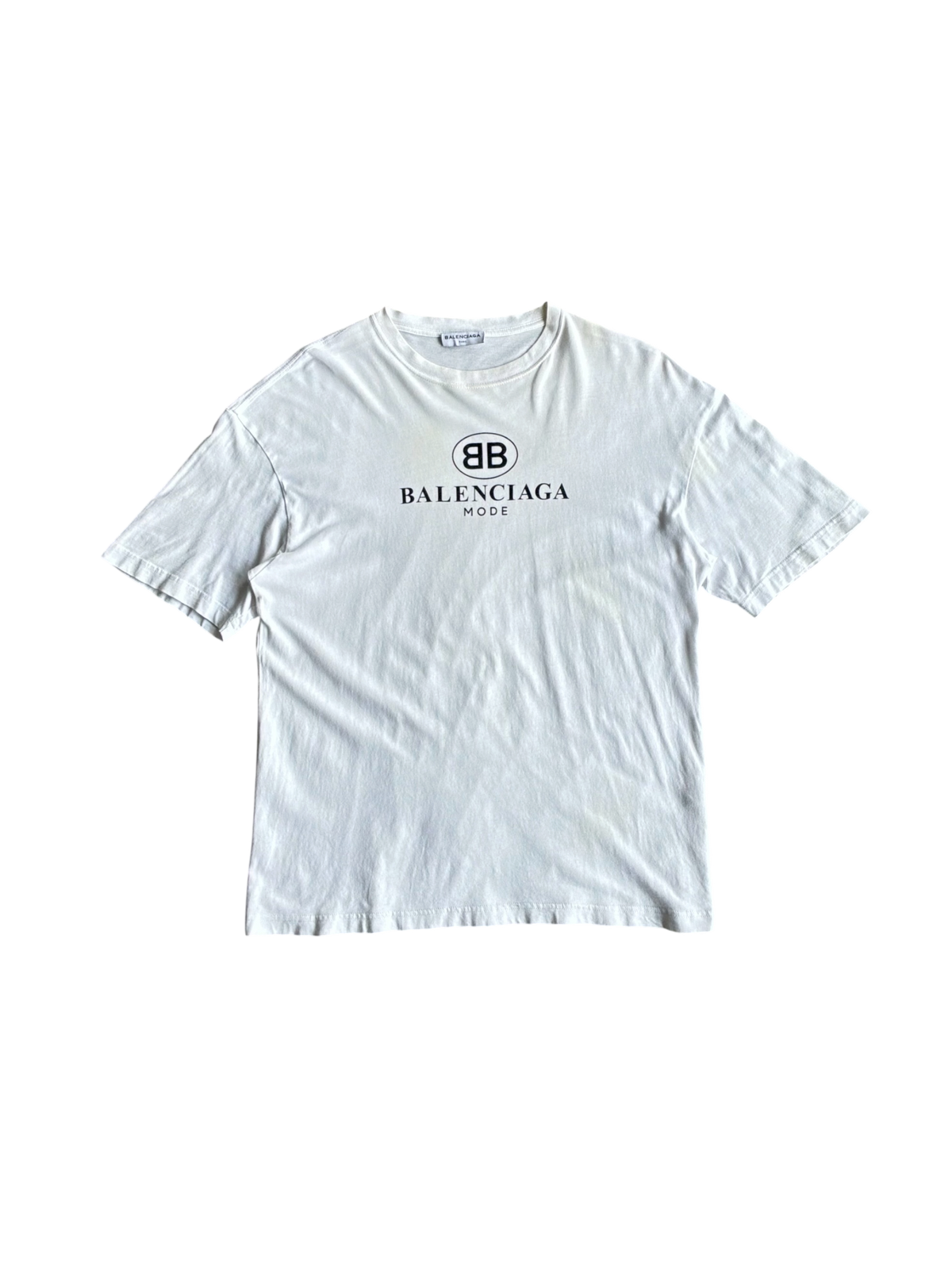 Balenciaga Mode Script White Tee