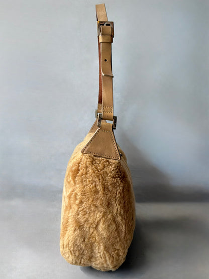 Fendi Faux Fur Baguette Shoulder Bag