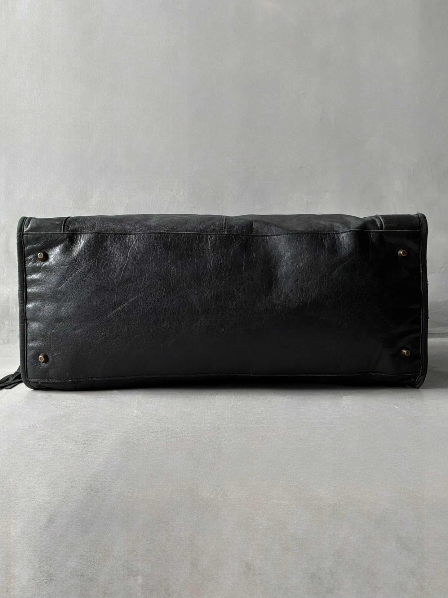 Balenciaga Work Black on Brass Lambskin Bag