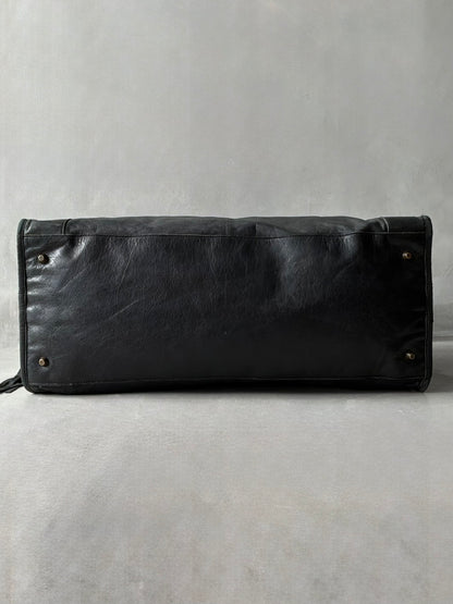 Balenciaga Work Black on Brass Lambskin Bag