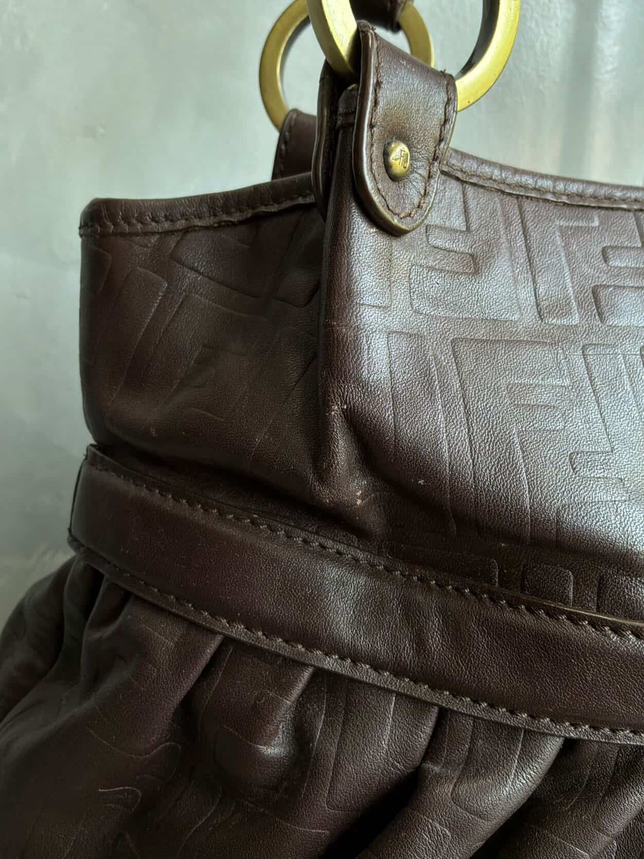 Fendi Leather Monogram Chef Bag