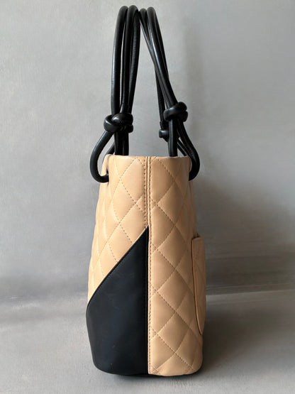 Chanel Cambon Ligne Beige Small Tote Bag