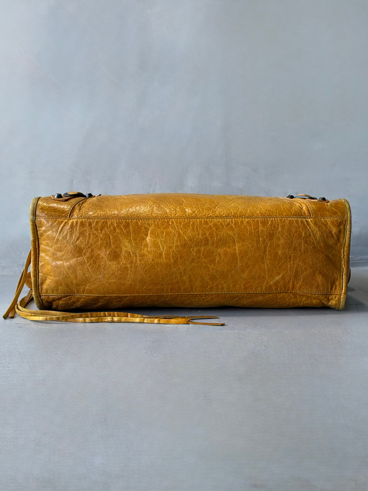 Balenciaga Classic City Yellow on Brass Lambskin Bag