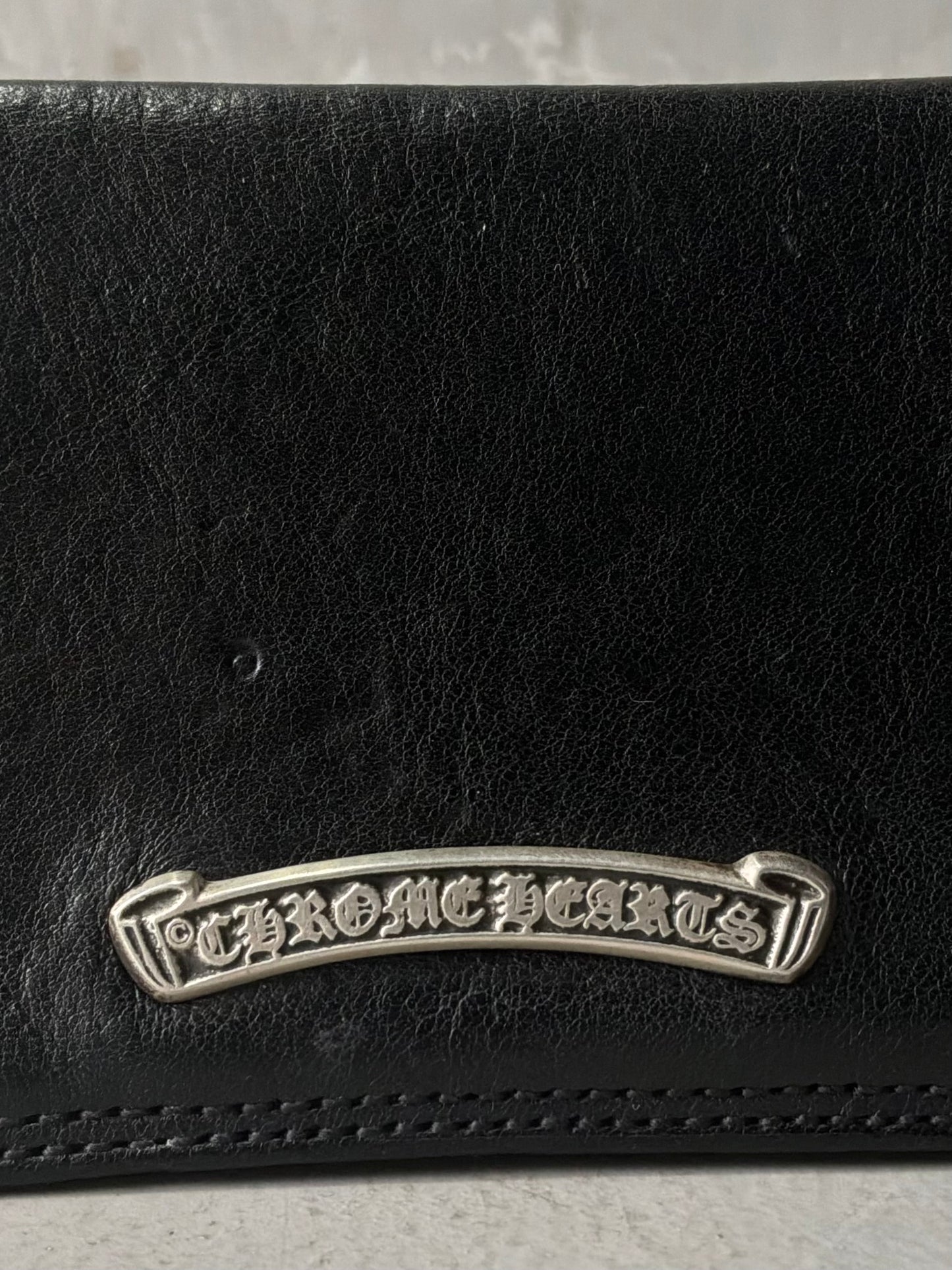 Chrome Hearts Scroll Leather Card Holder
