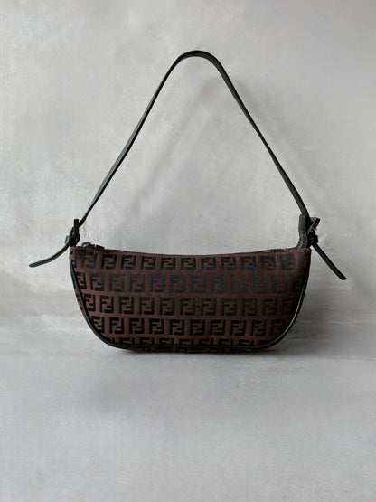 Fendi Brown Monogram Boat Bag