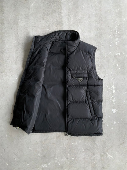 Prada Chest Emblem Puffer Vest
