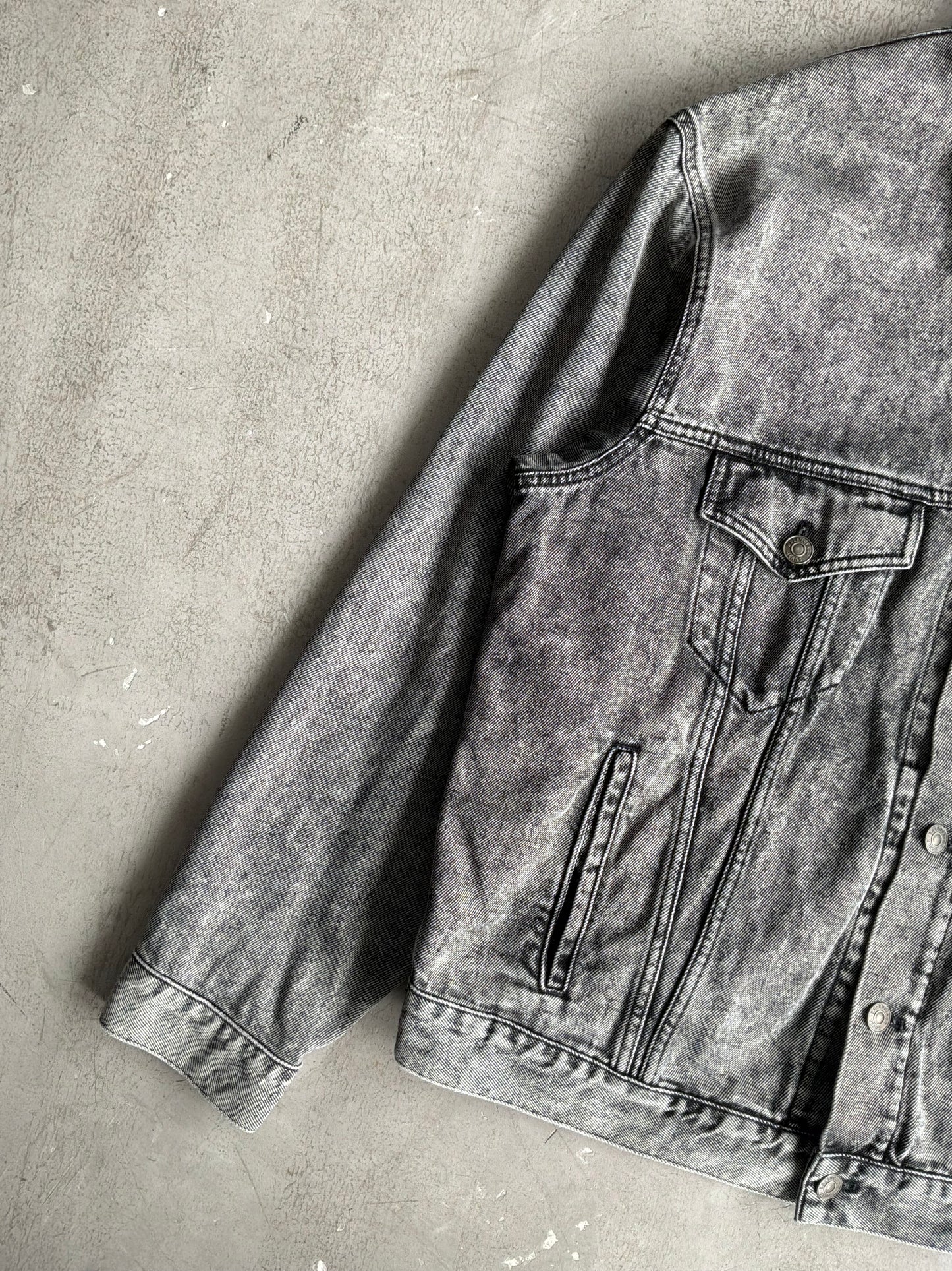 Balenciaga Rue De Paris Washed Denim Jacket