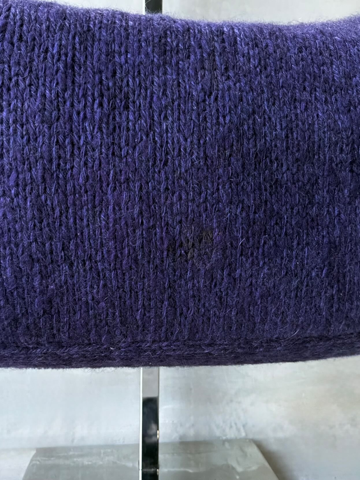 Fendi Wool Knit Wood Baguette Bag