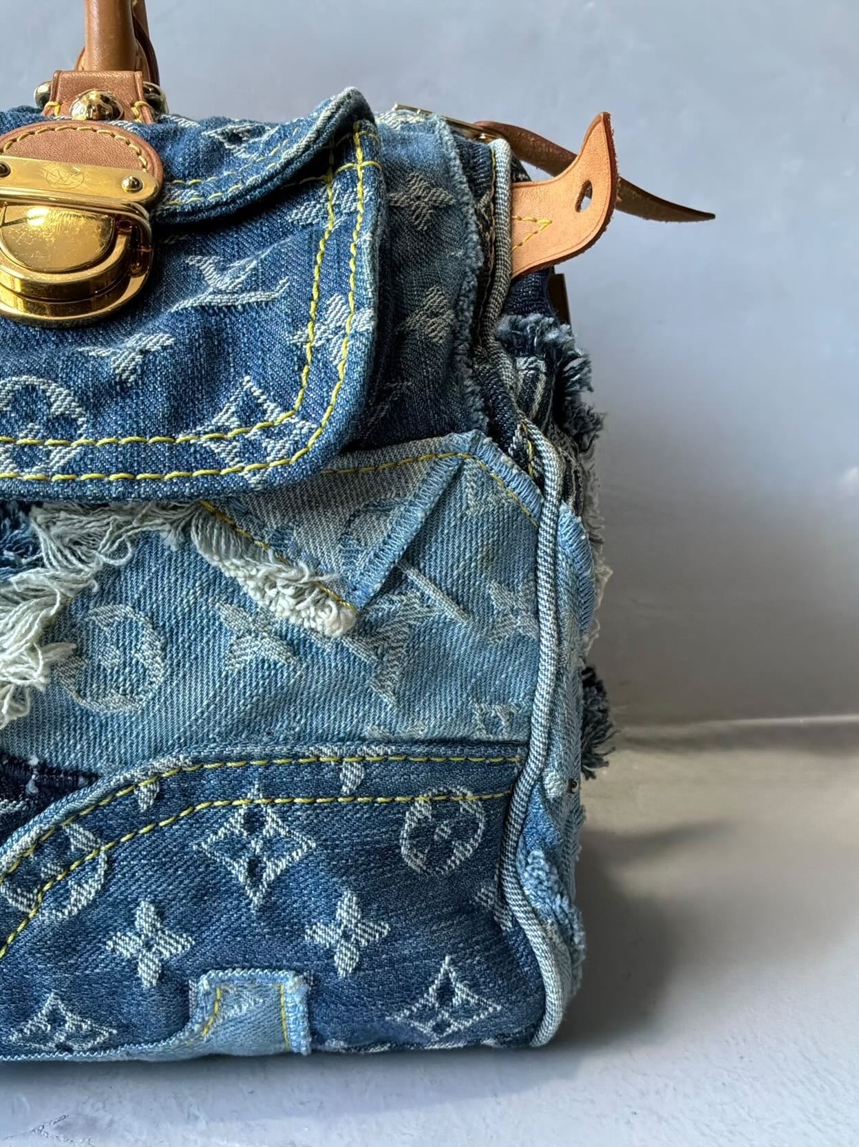 Louis Vuitton Denim Patchwork Speedy 30