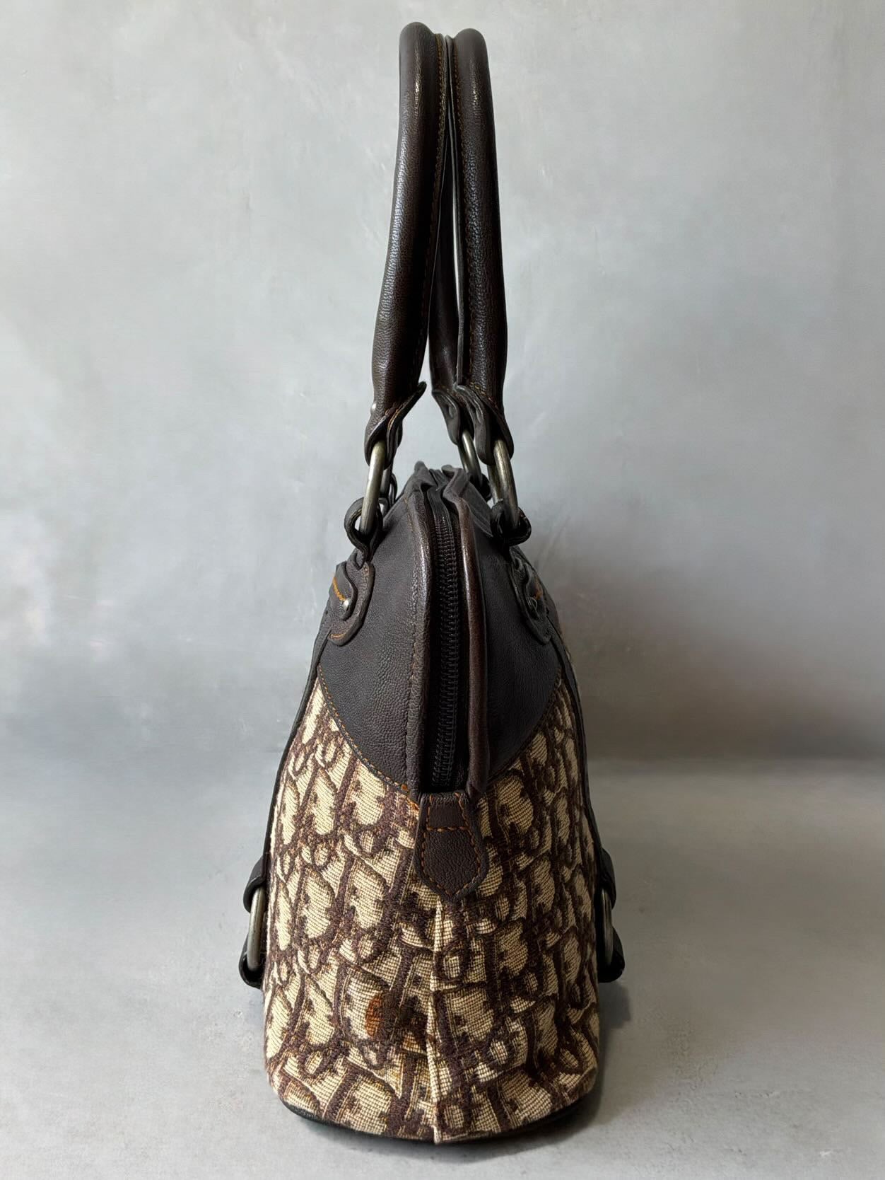 Dior Trotter Leather Boston Bag