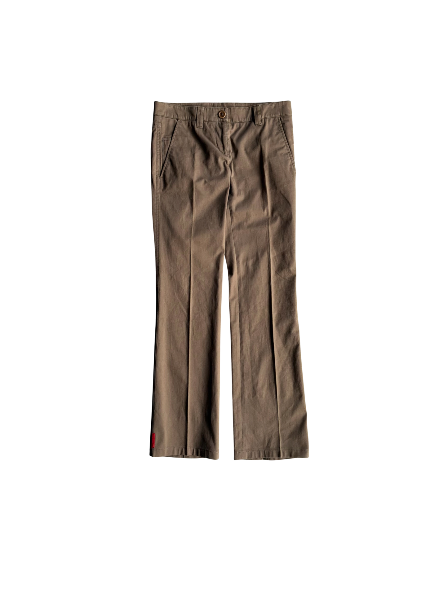 Prada Red Tab Brown Pants