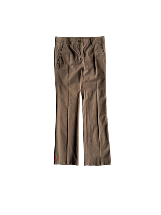 Prada Red Tab Brown Pants