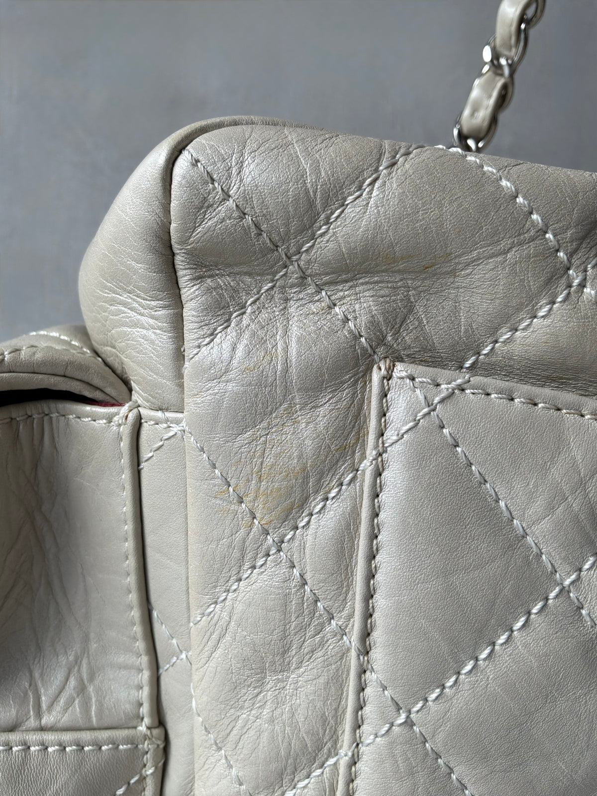 Rare Chanel Cambon Ligne Chain Reporter Lambskin Bag