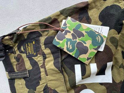 Bape 1st Camo spell out pants