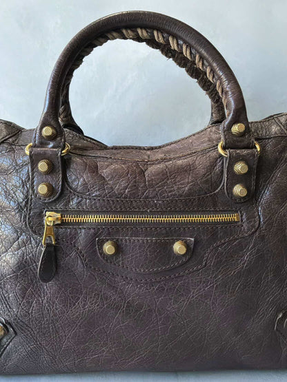 Balenciaga Classic City Giant 12 Choco Brown Lambskin Bag