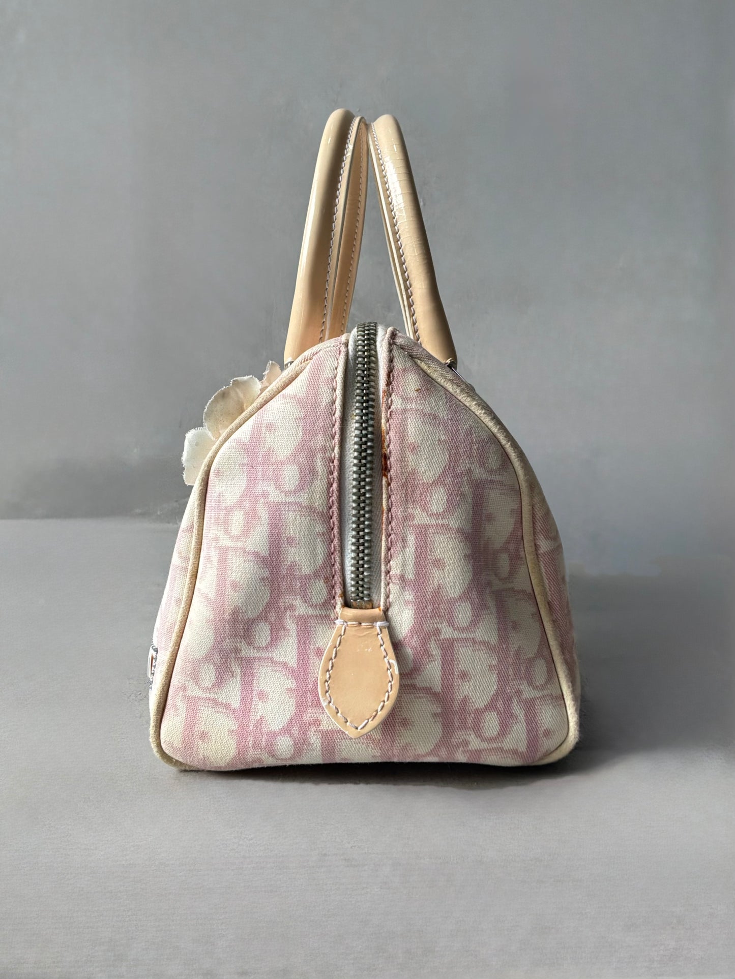 Dior Pink Trotter Flower Boston Bag