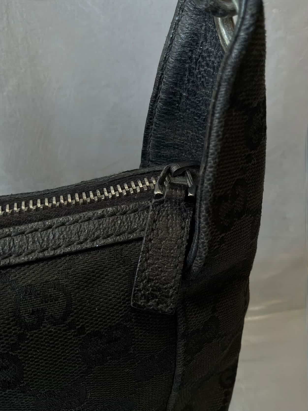 Gucci GG Black Canvas Monogram HandBag