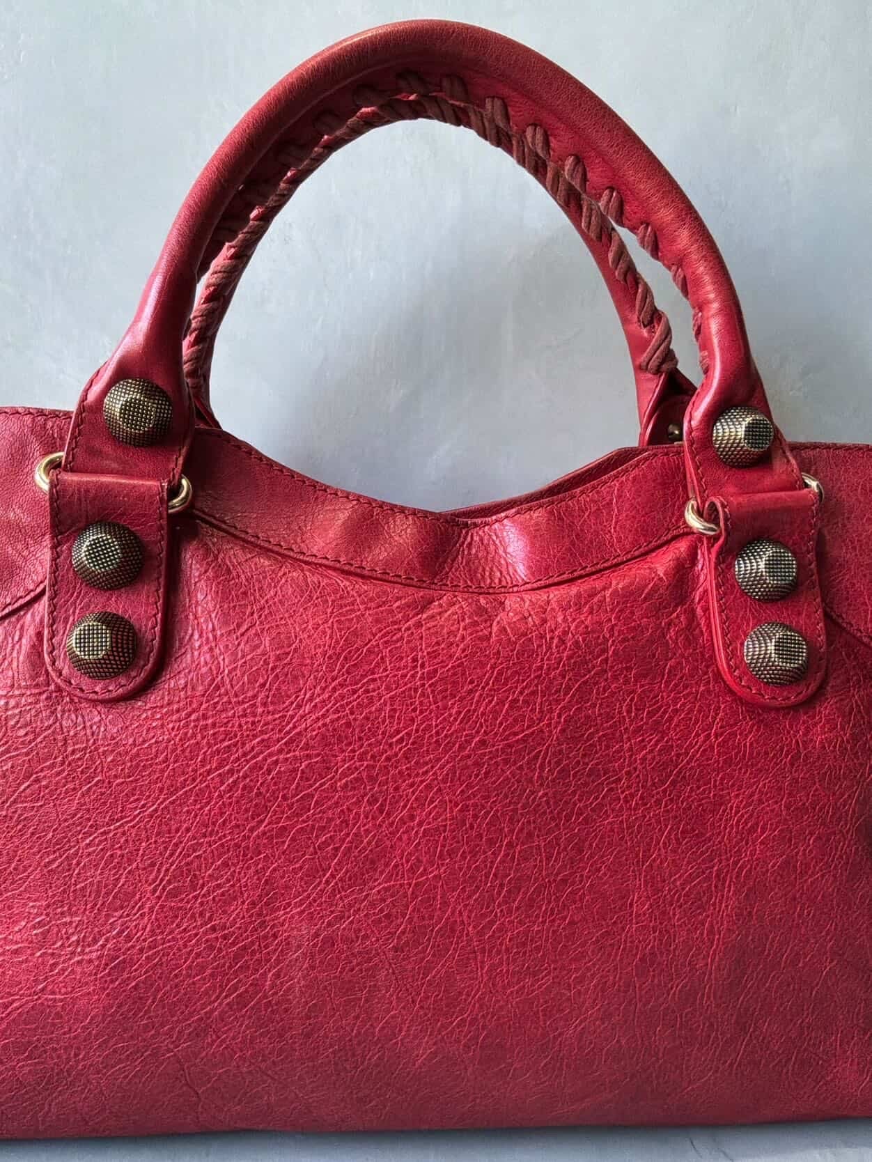 Balenciaga Classic City Giant 21 Bronze Red Lambskin Bag