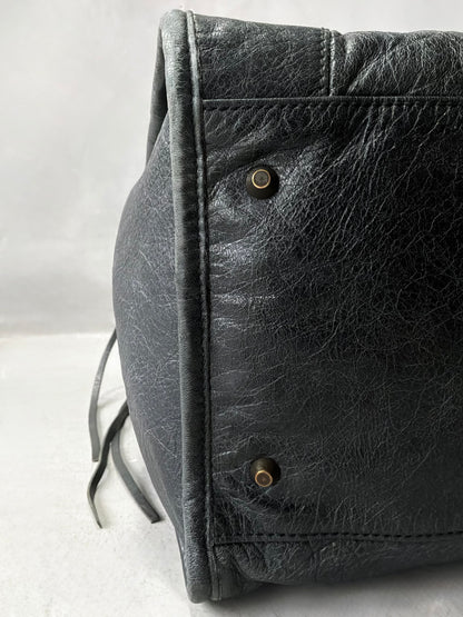 Balenciaga XL Weekender Black on Brass Lambskin Bag