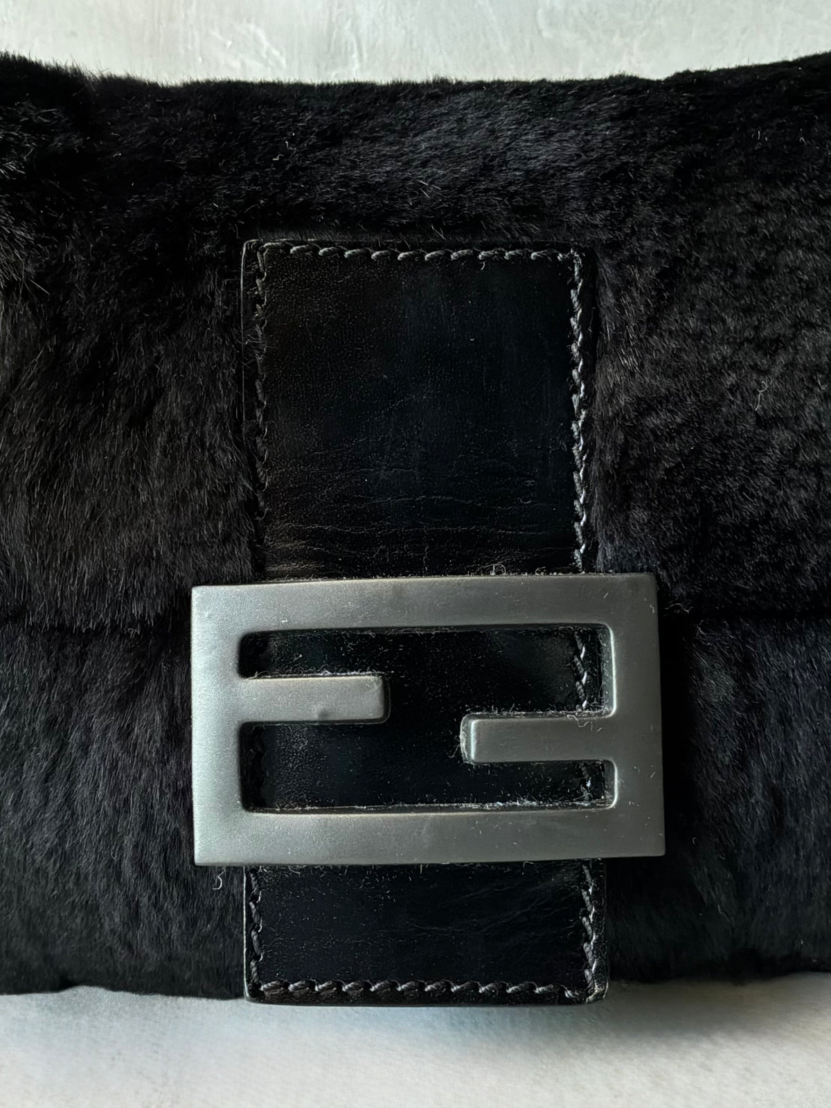 Fendi Rabbit Fur Baguette Bag