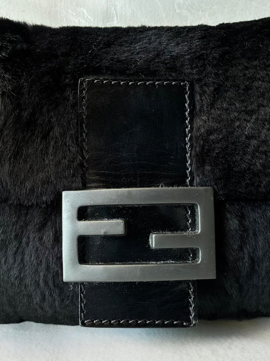Fendi Rabbit Fur Baguette Bag