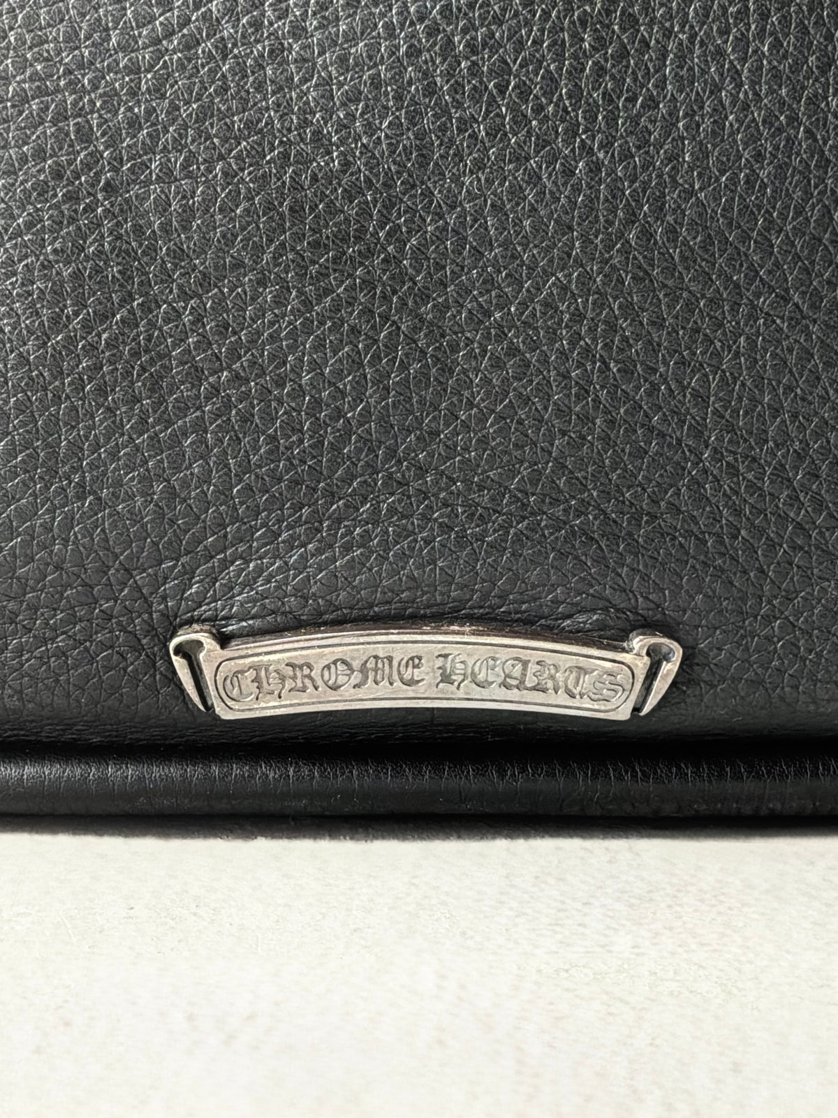Chrome Hearts Cemetery Cross Patch Mail Leather Bag