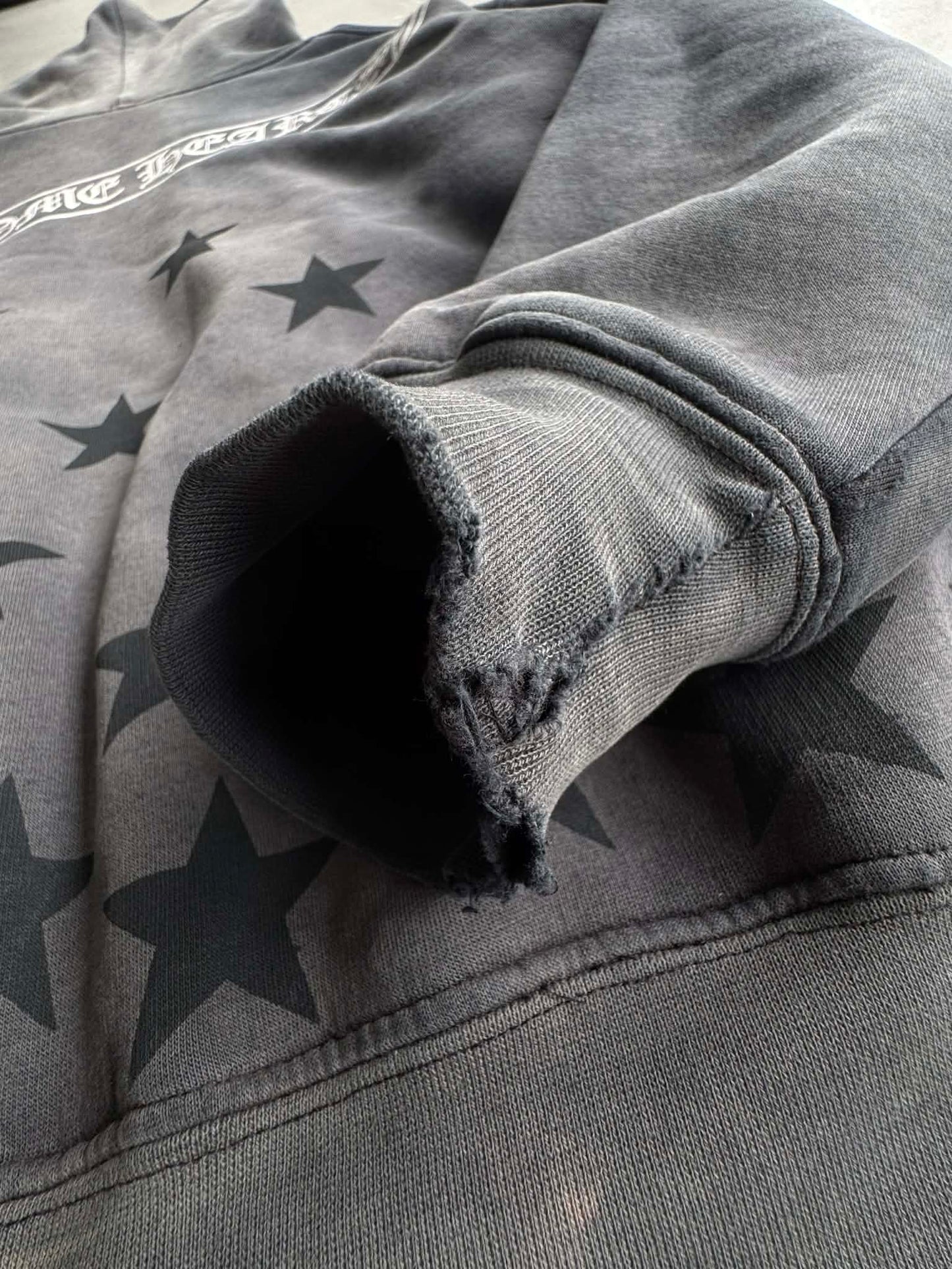 Chrome Hearts Perfect Fade Scroll and Star Thermal Zip Hoodie