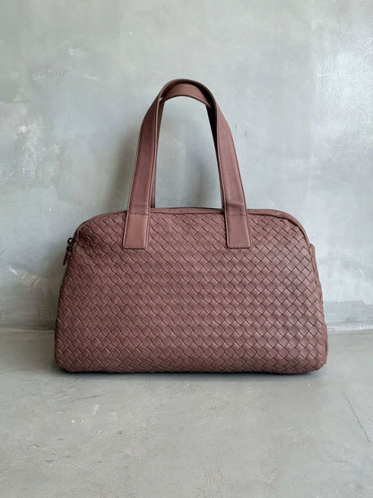 Bottega Veneta Mauve Intrecciato Boston Bag