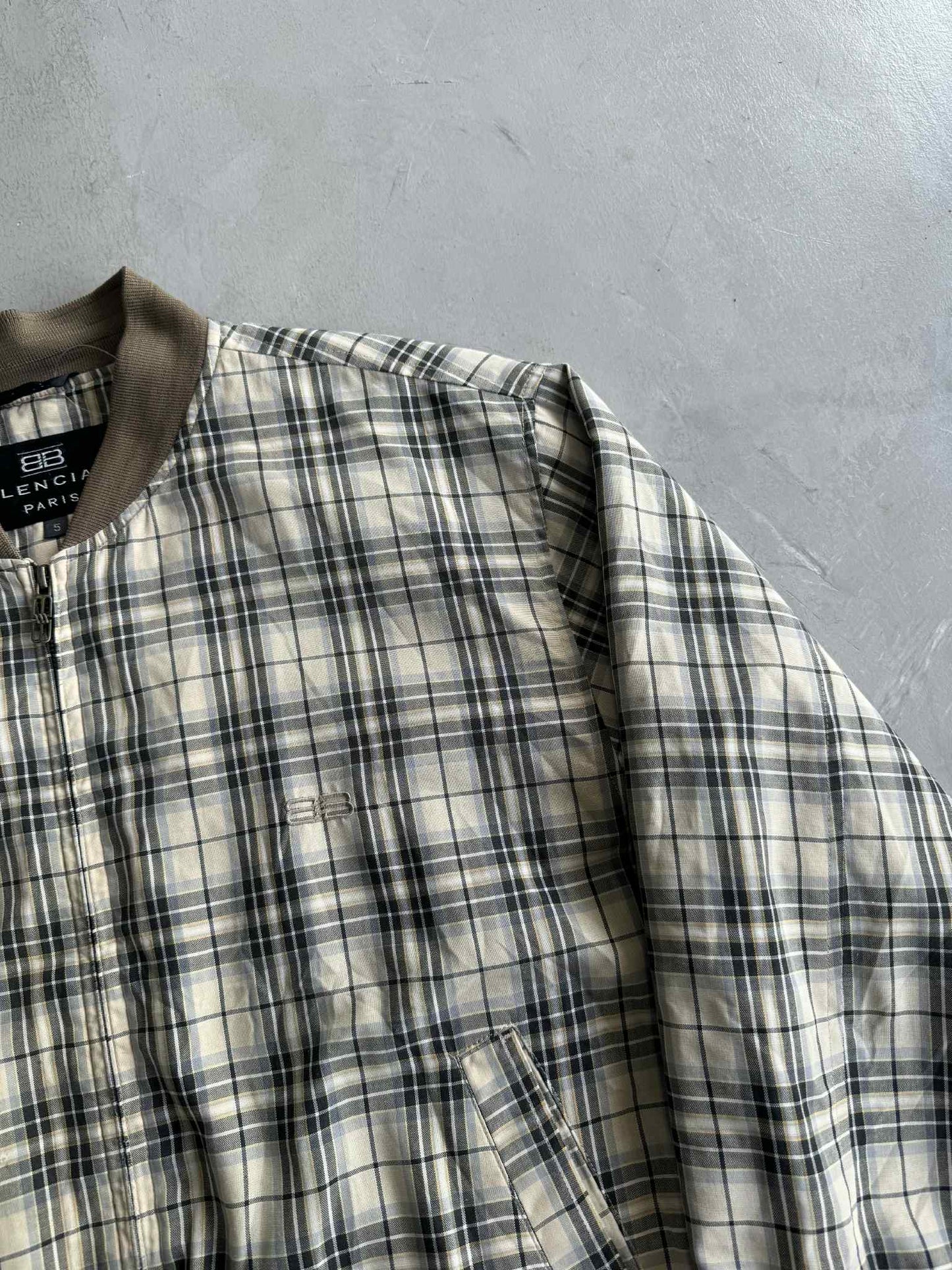 Balenciaga Plaid Bomber Jacket