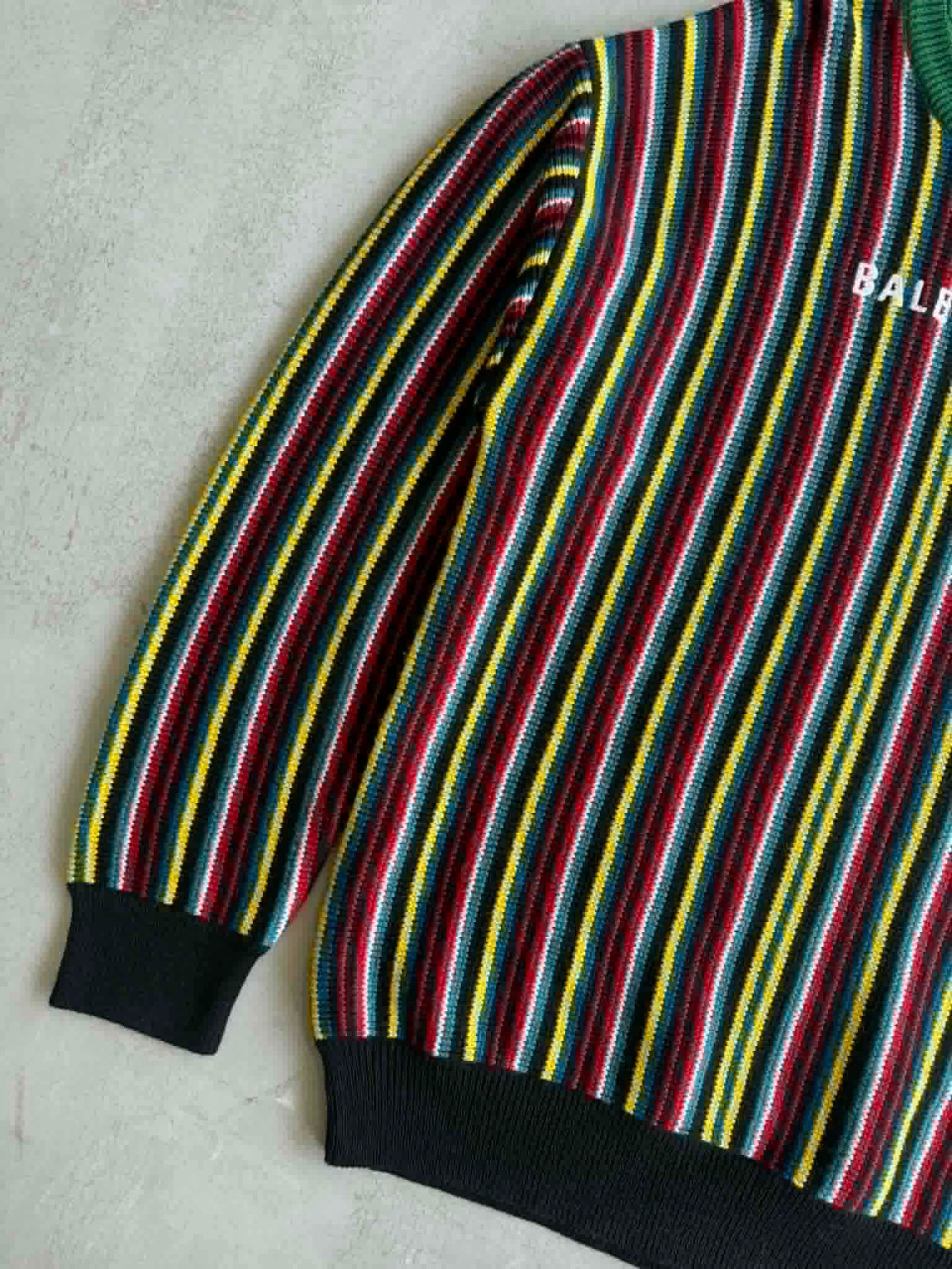 Balenciaga Multicolor Striped Logo Sweater