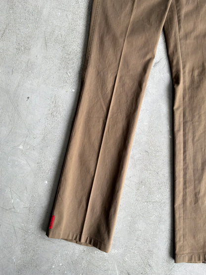 Prada Red Tab Brown Pants