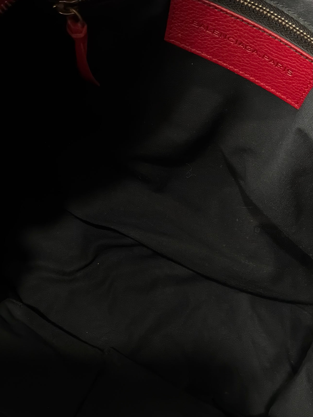 Balenciaga Classic City Red on Gold Lambskin Bag