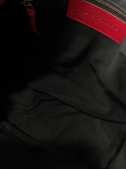 Balenciaga Classic City Red on Gold Lambskin Bag