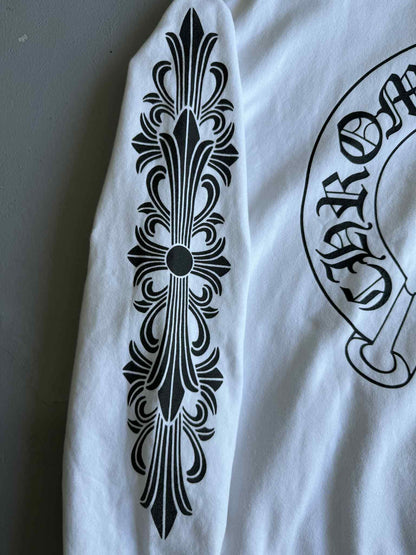 Chrome Hearts Floral Horseshoe Logo Pullover Hoodie