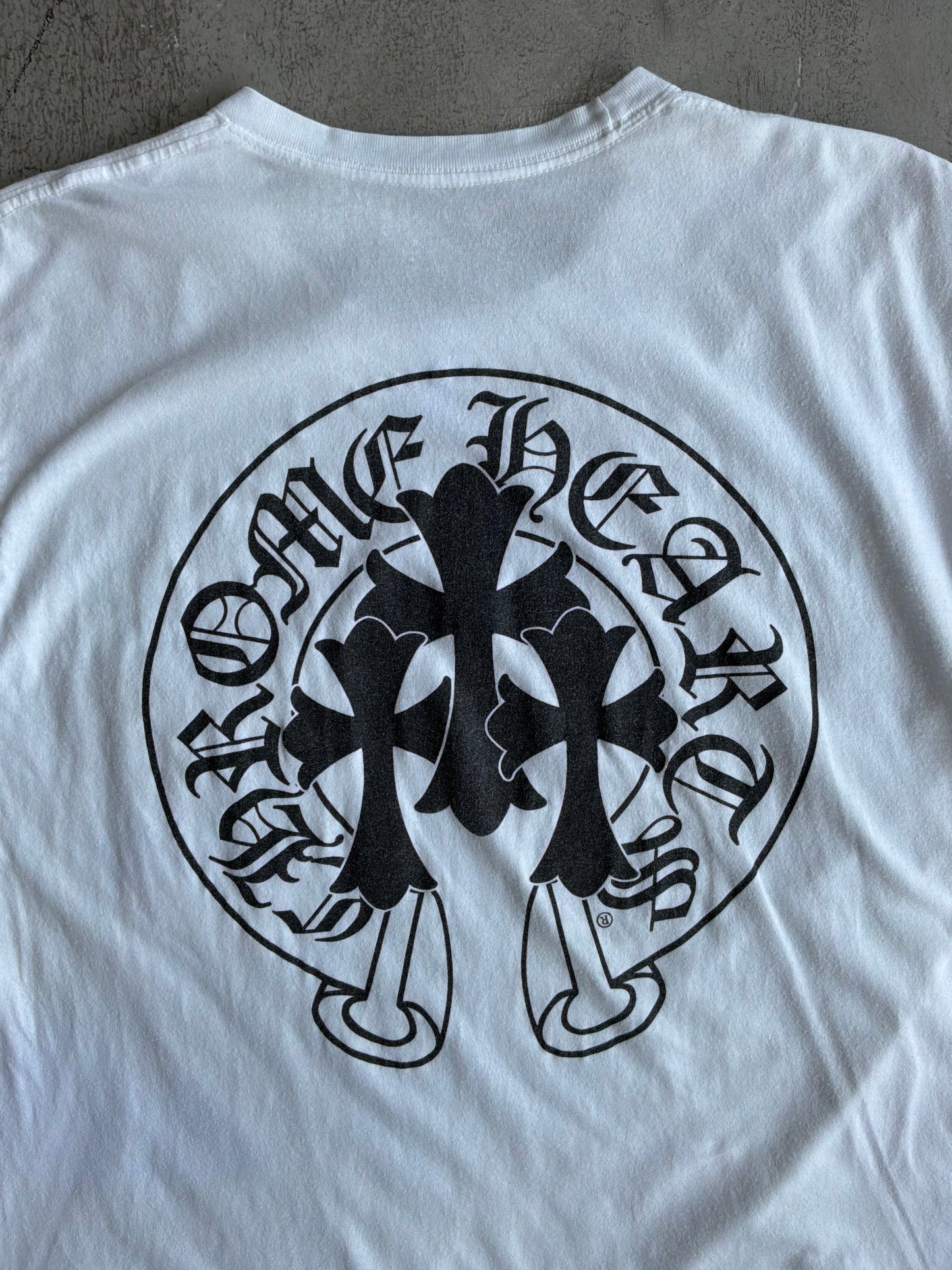 Chrome Hearts Triple Cross Horseshoe White Tee