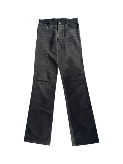 Vintage Chrome Hearts ‘Fleur Knee’ Flare Pants