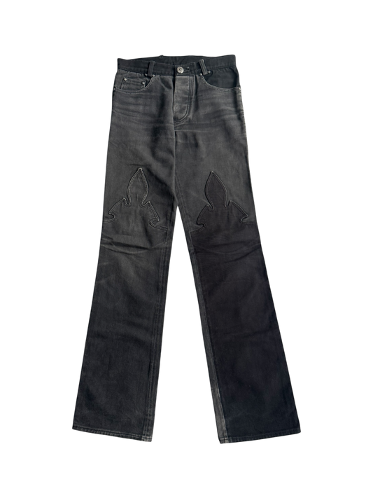 Vintage Chrome Hearts ‘Fleur Knee’ Flare Pants