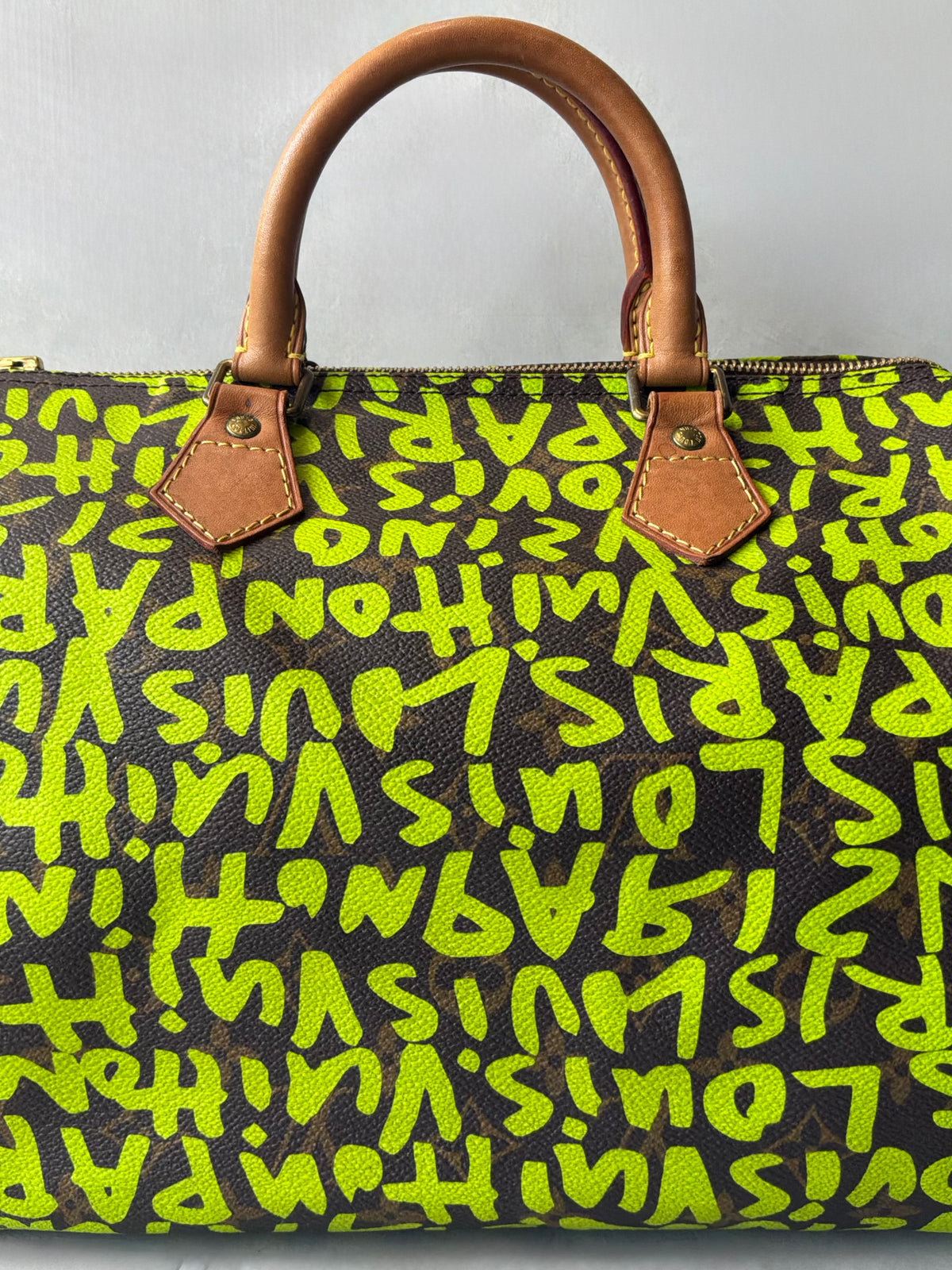 Louis Vuitton x Stephen Sprouse Green Graffiti Speedy 30 Bag
