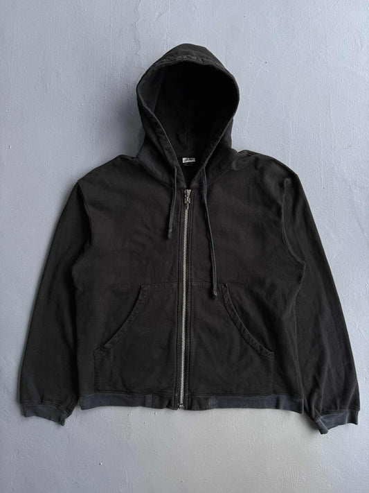 Rare Vintage Chrome Hearts Leather Patch Zip Hoodie
