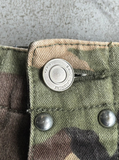 Saint Laurent Paris Camou Cargo Shorts
