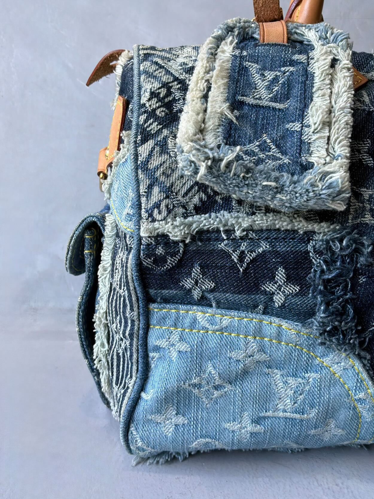 Louis Vuitton Denim Patchwork Speedy 30